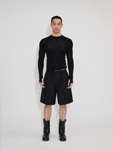 Elastic Waist Tailored Shorts