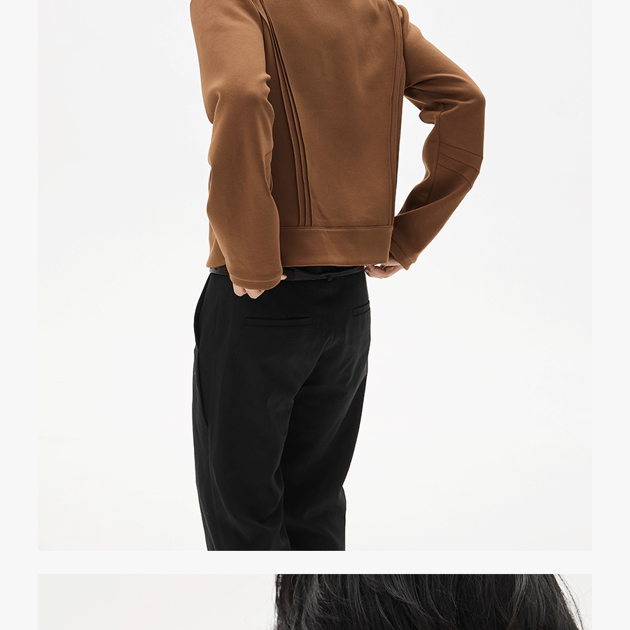 Soft Space Cotton Boxy Zip Sweatshirt