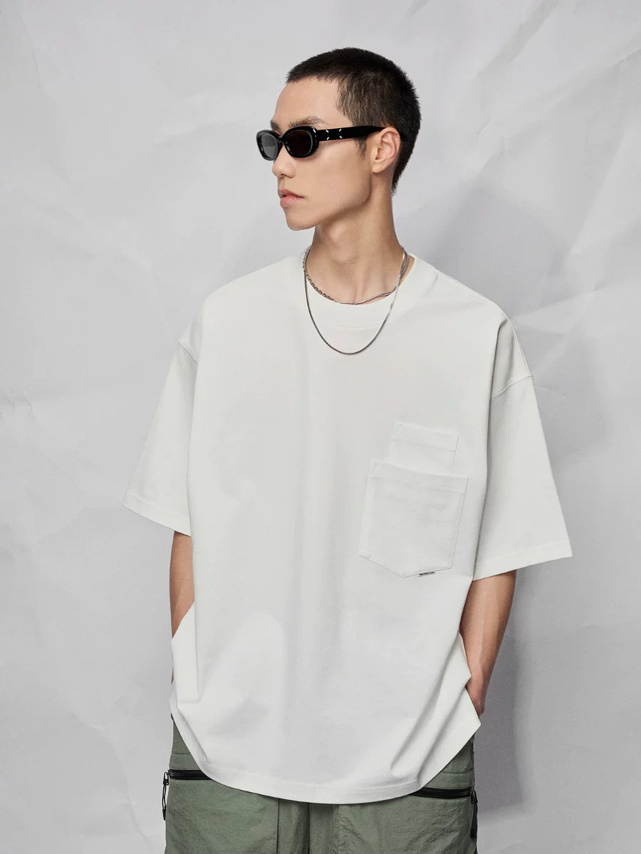 Double Pocket Split Hem Loose Tee