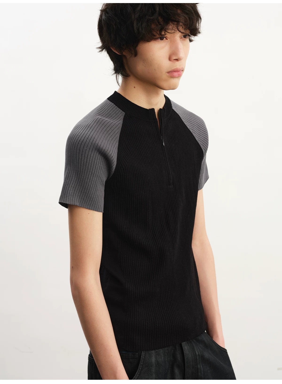 Half-zip Raglan Sports Breathable Tee