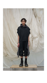 Cropped Washed Detachable Pocket Sweatpants