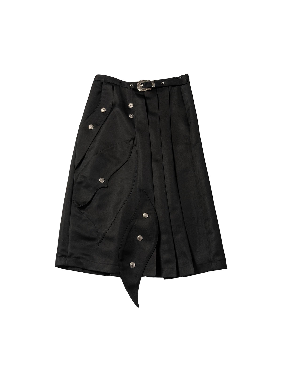 Unisex Long Asymmetrical Pleated Acetate Dress