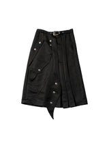Unisex Long Asymmetrical Pleated Acetate Dress