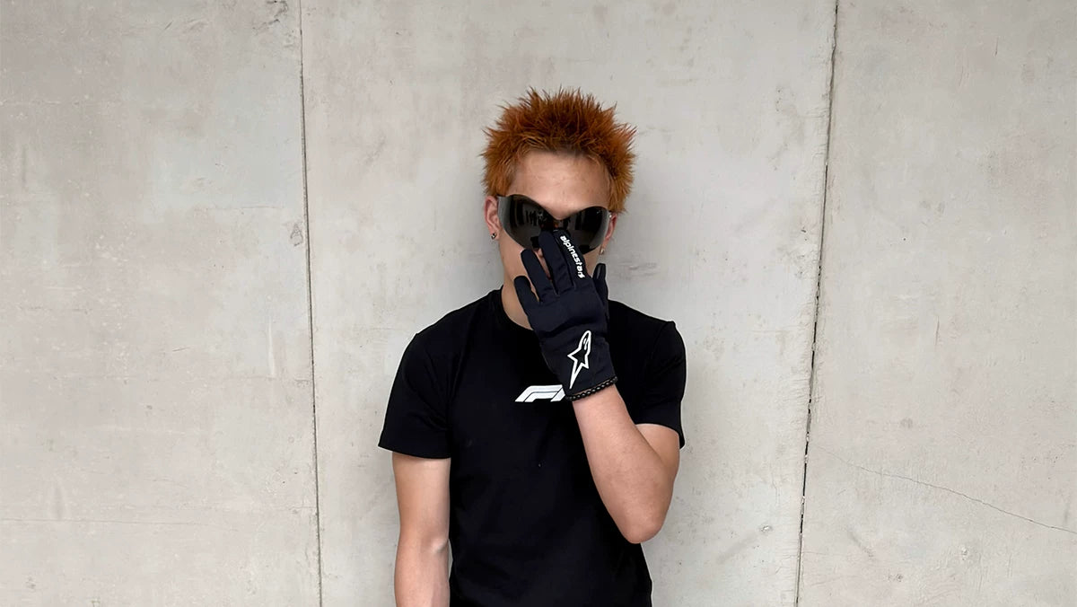 Black Waxed Straight Mesh Cord Jeans