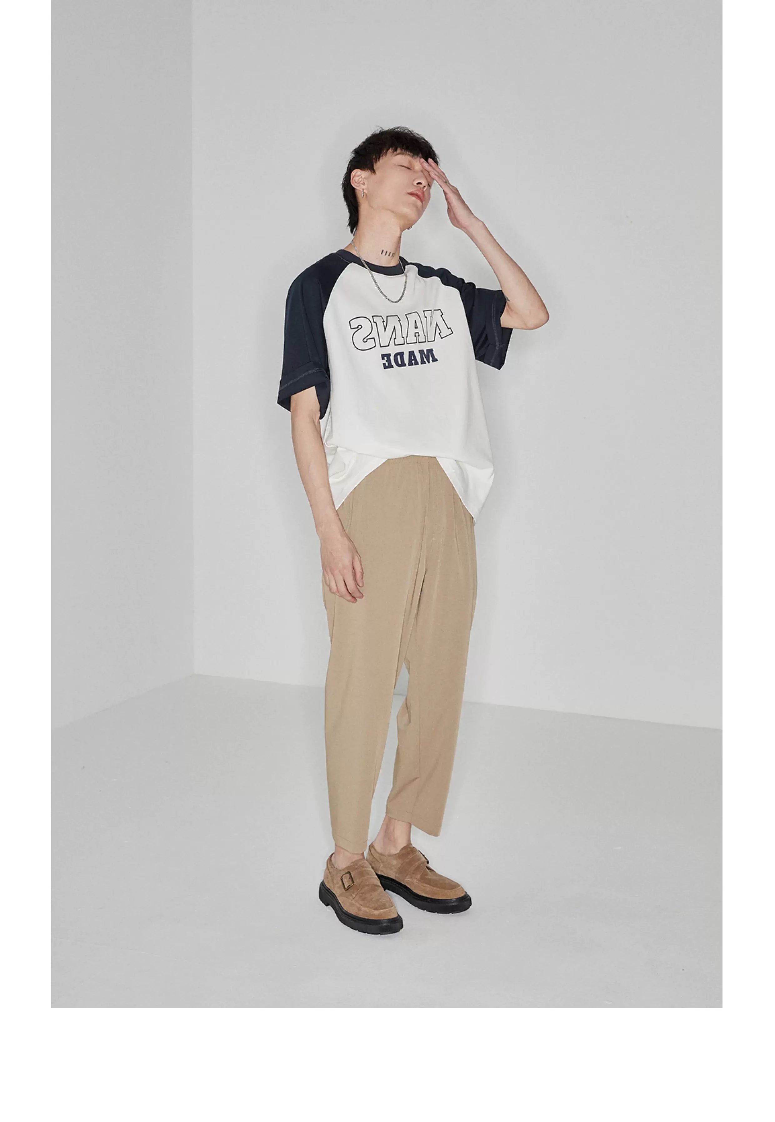Drapey Stretchy Elastic Waist Cropped Pants
