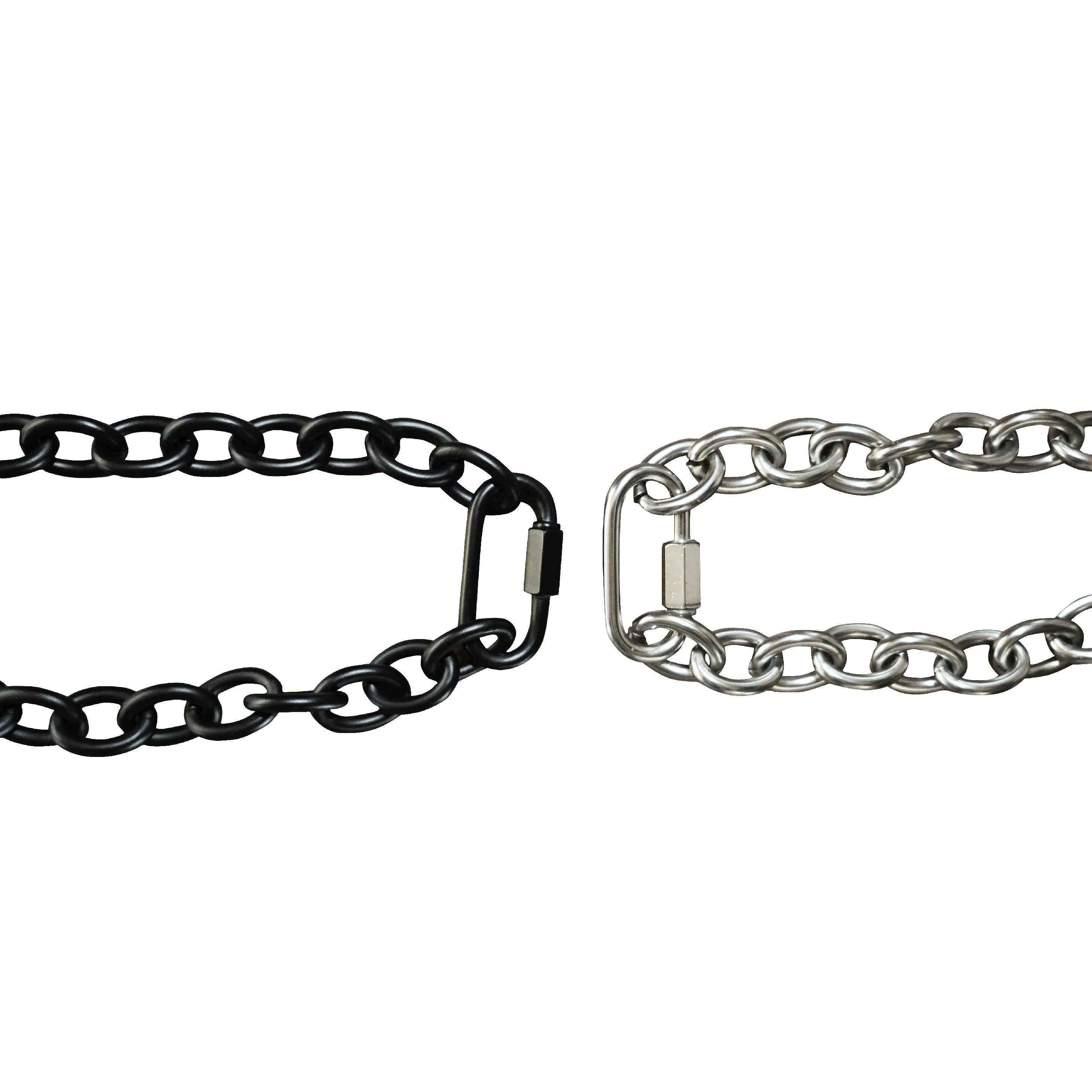 Adjustable Two-tone Punk Lock Chain Necklace