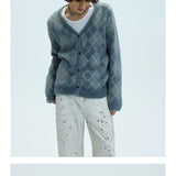 Two Tone Faux Fur Plaid Cardigan