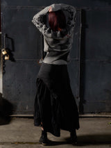 Distressed Knight Armor Print Sweater