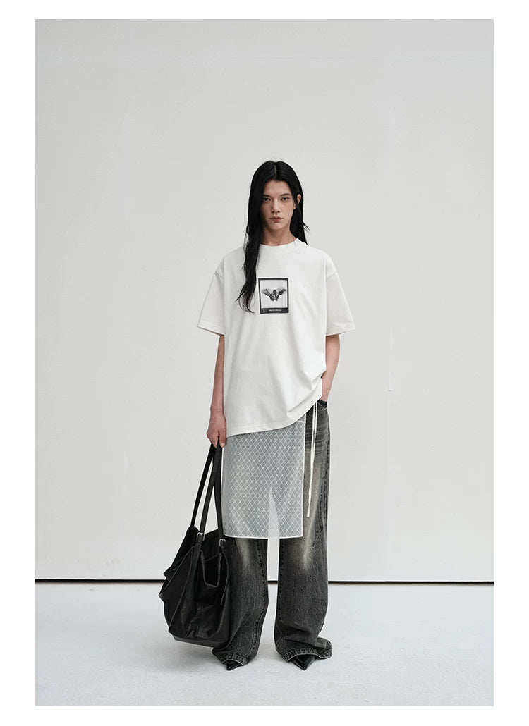 Printed 300G Long-Staple Cotton Short-Sleeve Tee