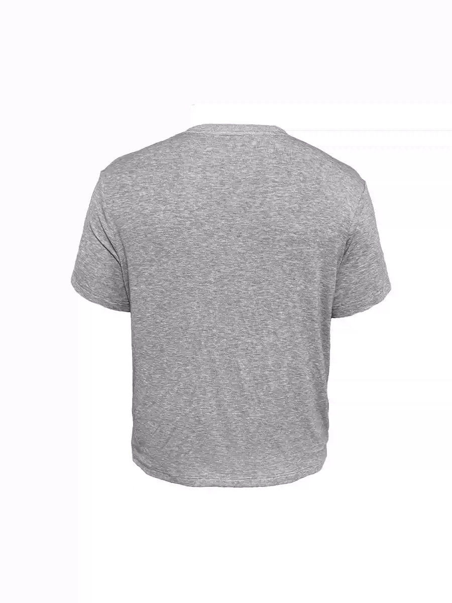 Couple Print Fitted Wool Blend Tee