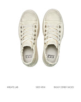 Distressed Washed Jumbo Platform Commuter Sneakers