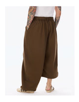 Oversized High-Waisted Curved Sweatpants