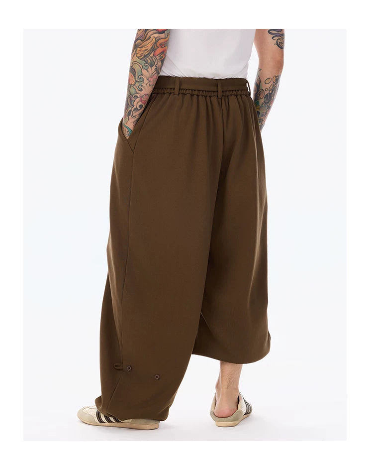 Oversized High-Waisted Curved Sweatpants