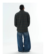 Green Vintage Plaid Japanese Flannel Shirt