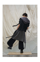 Intertwined Decorative Detachable Oversized Hood