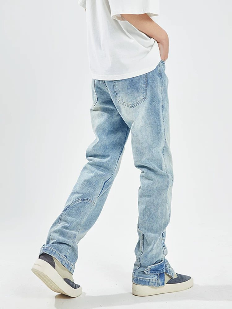 Combed Lycra Split Ankle Zip Jeans