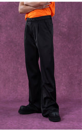Men's Loose Satin Straight Leg Pants