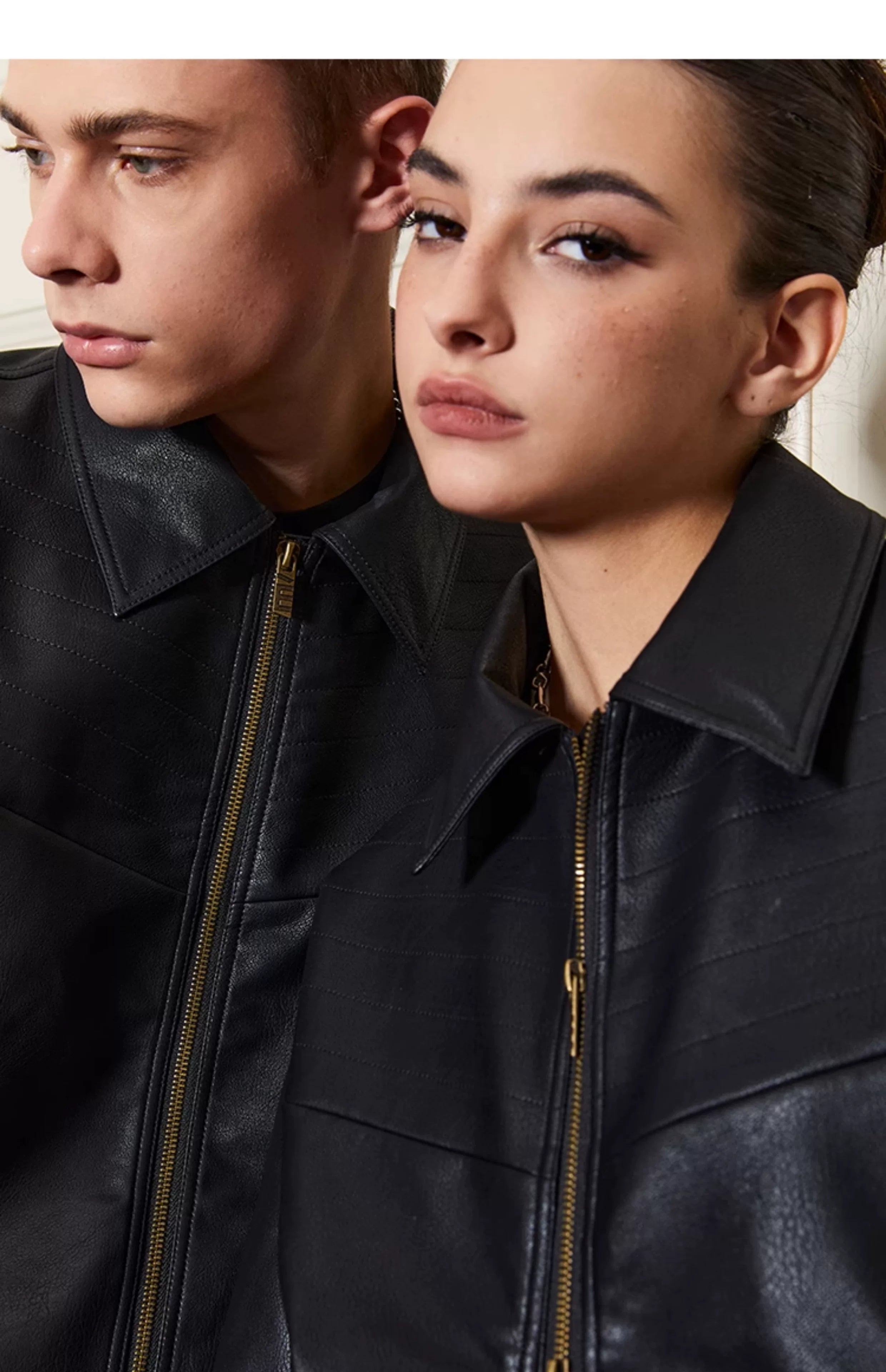 Vintage Matte Drop Shoulder PU Jacket