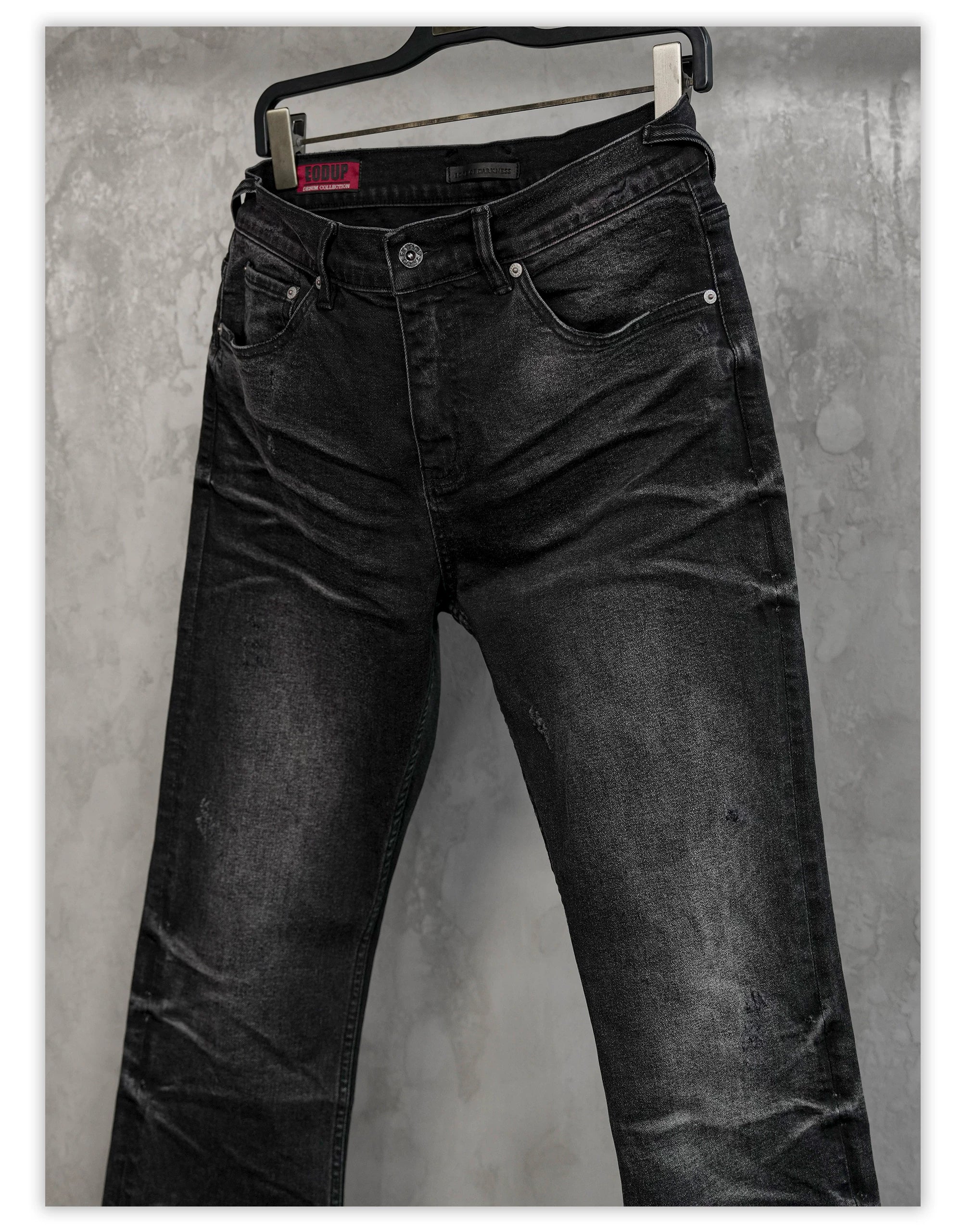 Stretchy Washed Flared Jeans