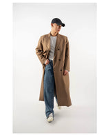Men's Oversized Two-tone Windproof Trench Coat