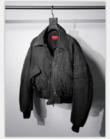 Distressed Boxy Two-Tone 3M Fleece Bomber