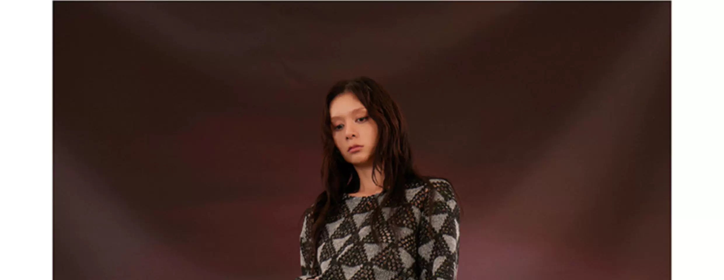 Loose Vintage Triangle Mesh Sweater