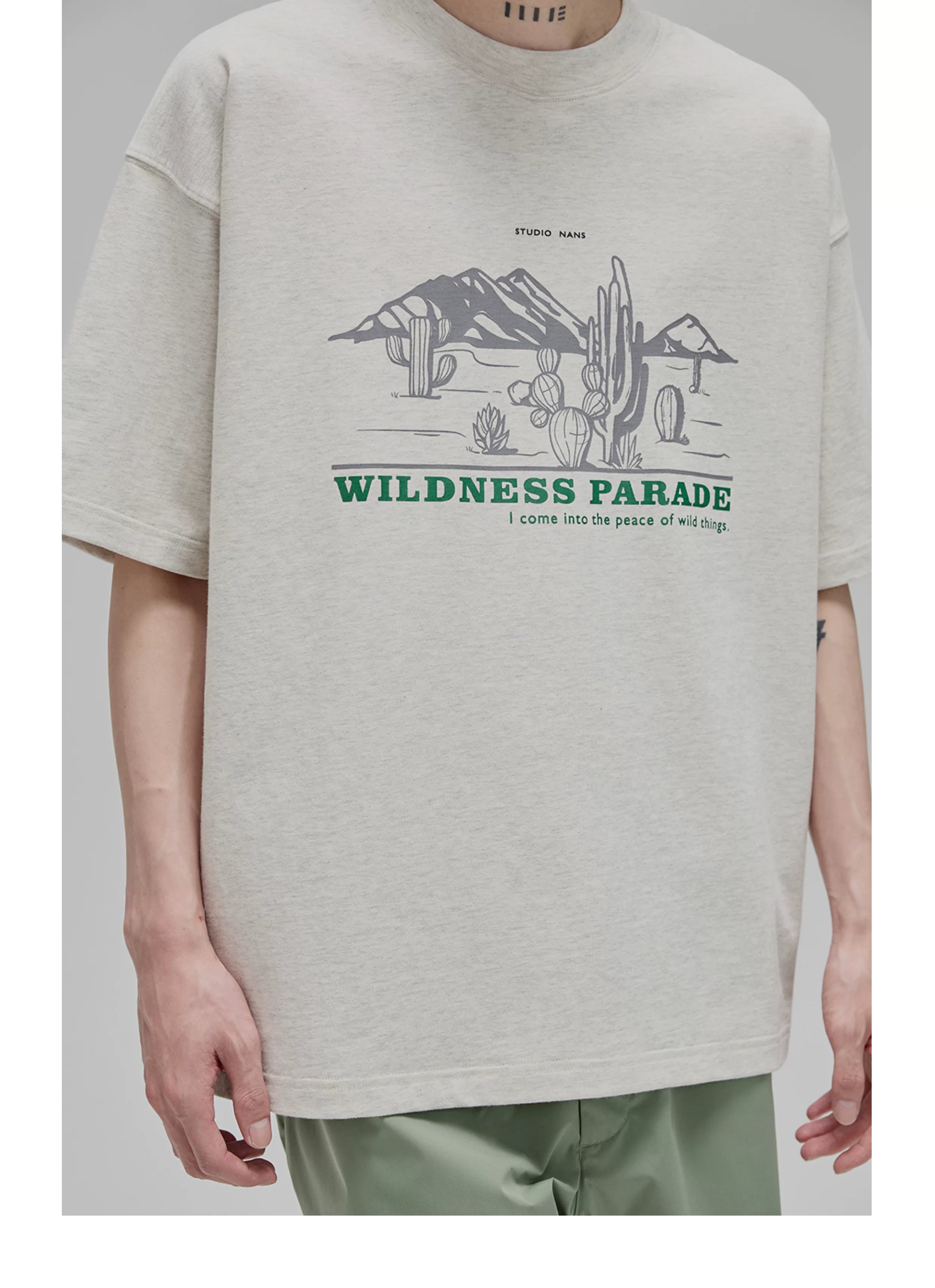 Illustrated Print Crew Neck Tee