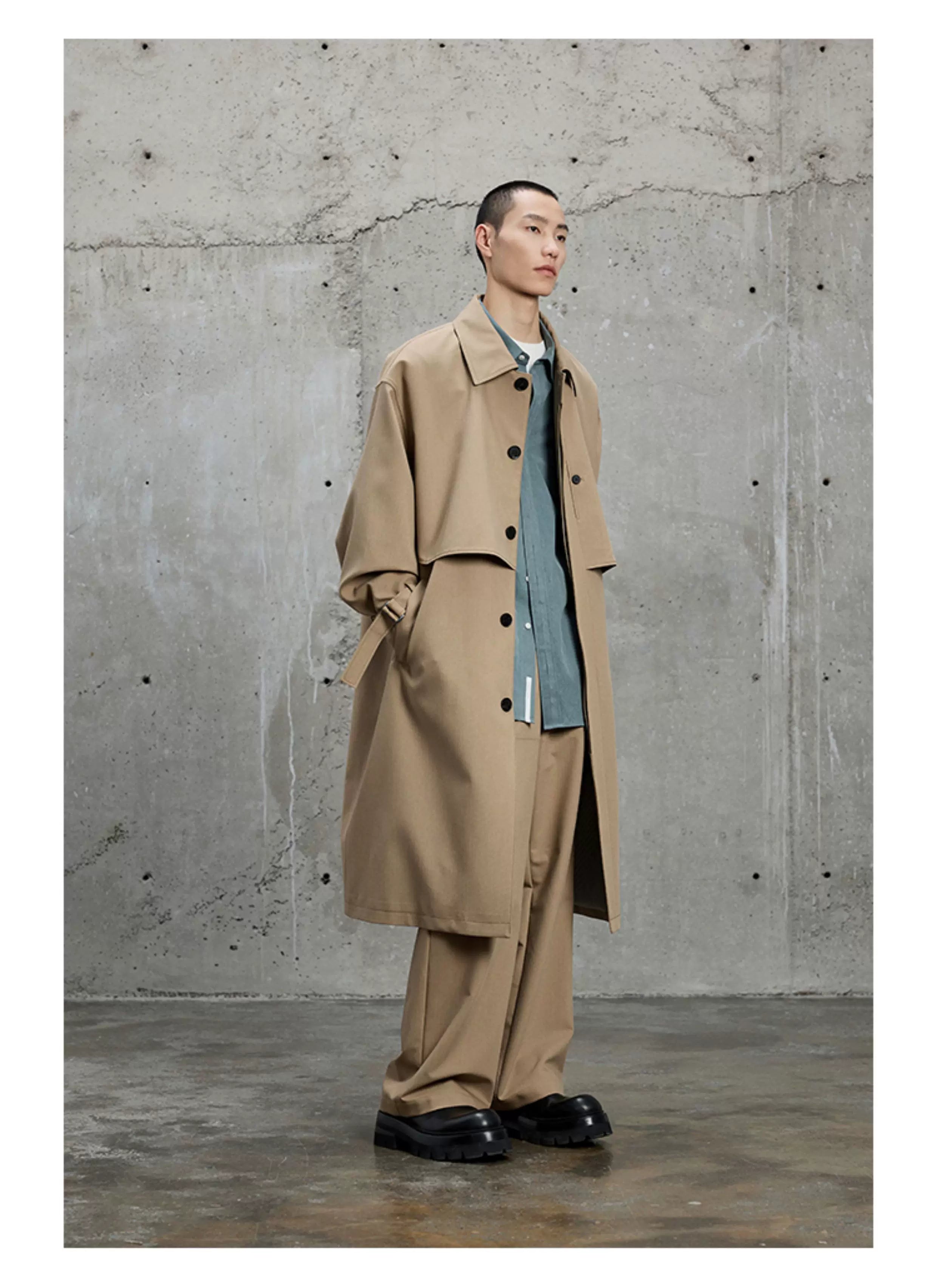 Draped Chain Texture Straight Leg Pants