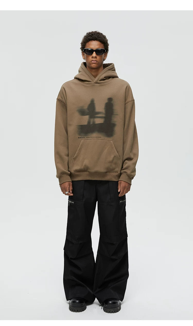Lost Sandbar Print Fleece Hoodie