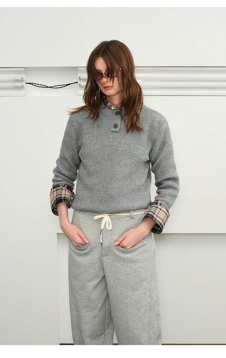 Old Money Wavy Henley Couple Sweaters