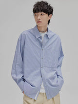 Striped Paneled Pocket Shirt