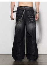 American Vintage Washed Distressed Baggy Jeans