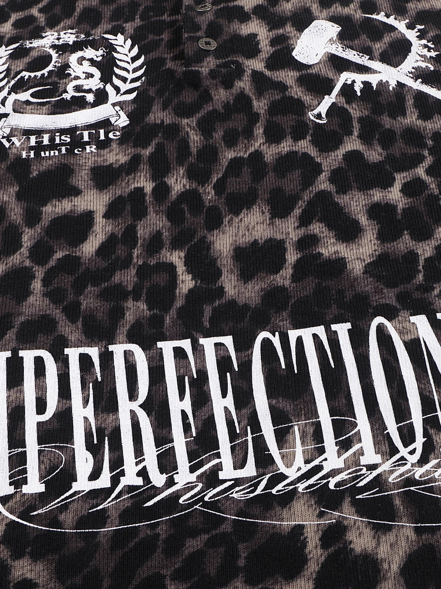Leopard Print Stretchy Slim Fit Polo
