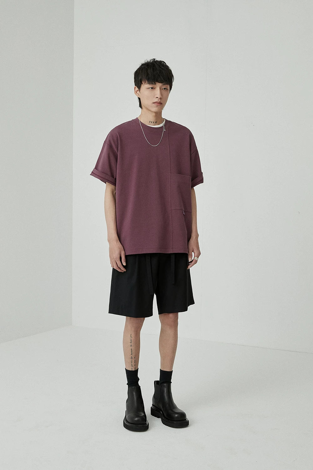Draped Drawstring Elastic Waist Pleated Shorts