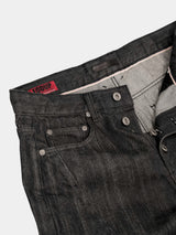 Flared Asymmetrical Raw Selvedge Jeans
