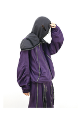 Multiple Zippers Double-sided Spliced Sweatshirt
