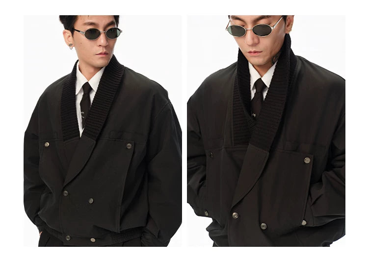 Vintage Notched Lapel Light Cotton Coat