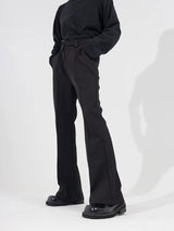 Men's Slim Striped Flared Casual Pants