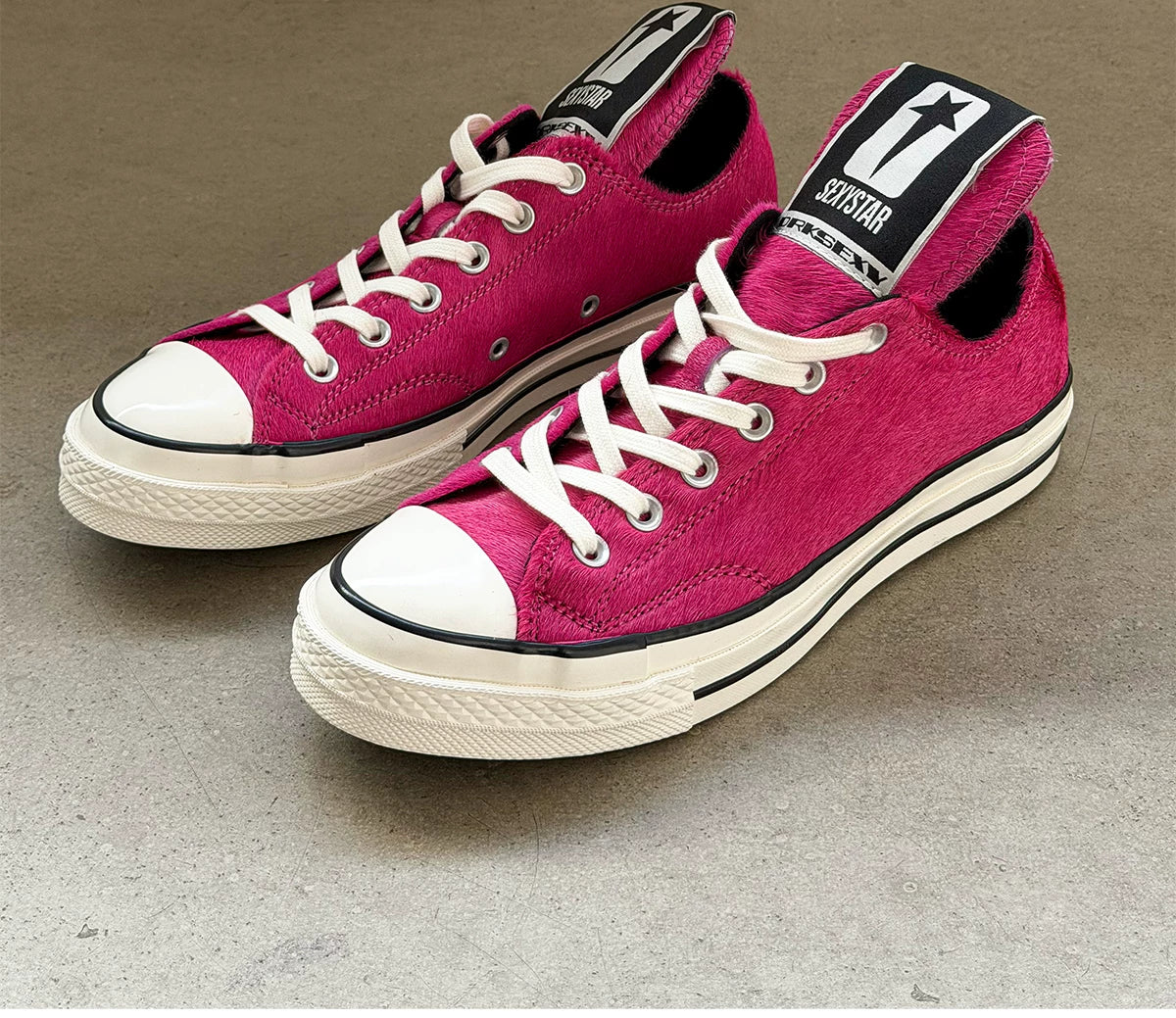 Pink Long-Tongue Vulcanized Sneakers