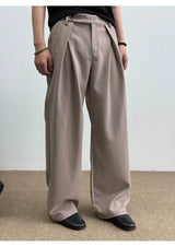 Pleated A-line Tailored Casual Pants