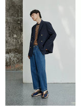 Vintage Washed Distressed Straight Cropped Jeans