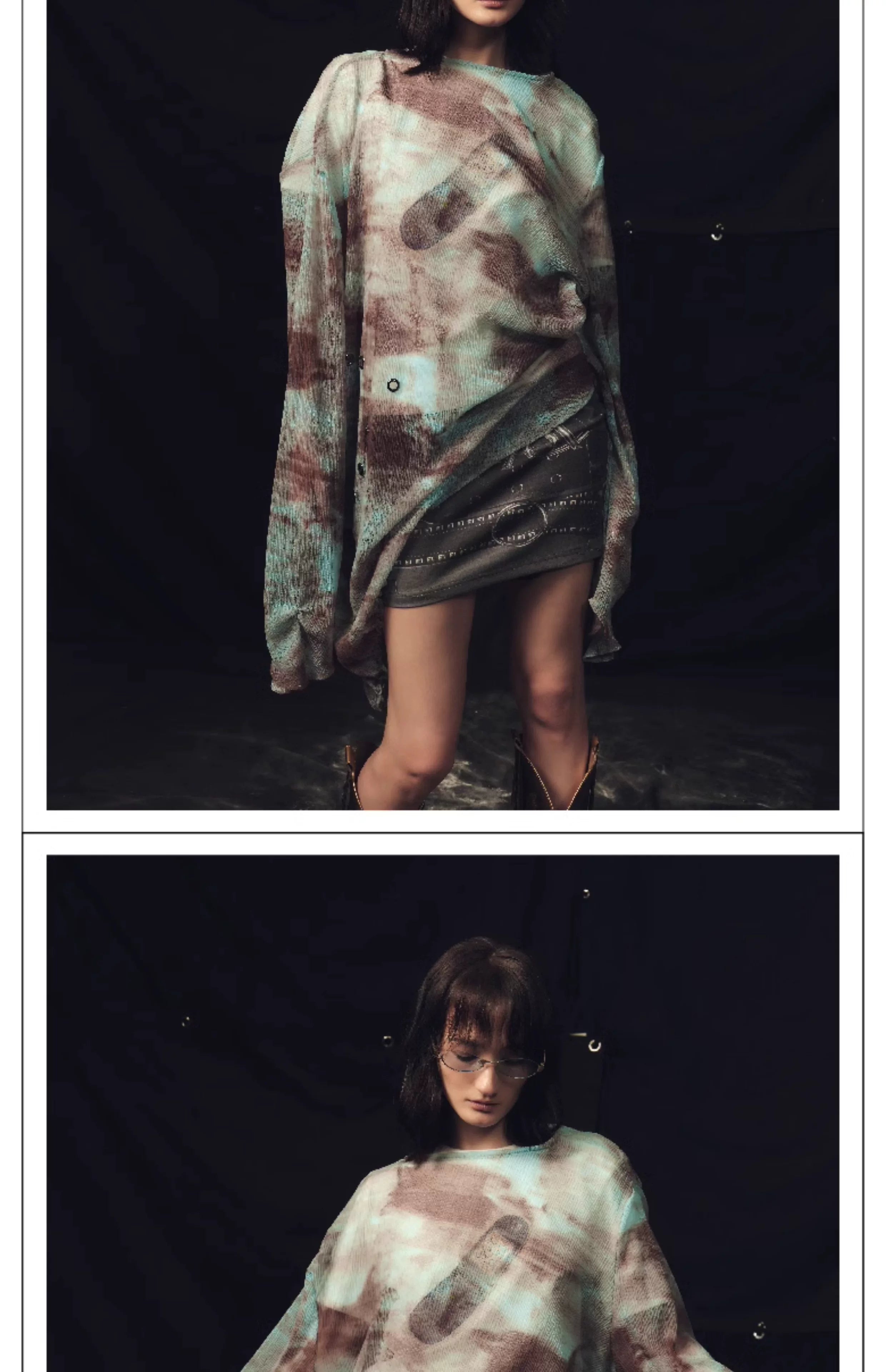 Irregular Mesh Unisex Tops