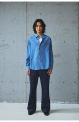 Okayama Washed Long-Staple Cotton Denim Shirt