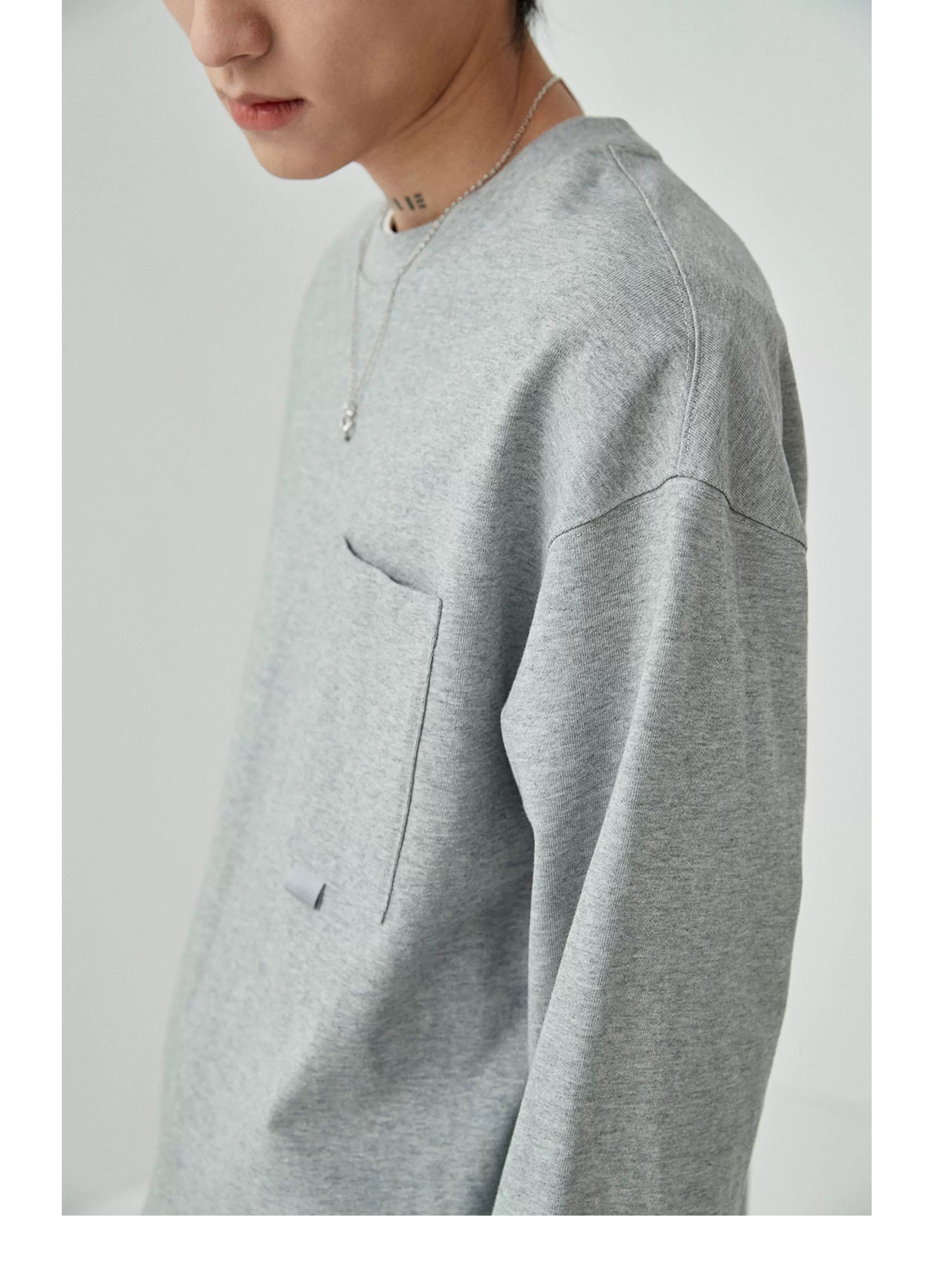 Ribbon Pocket Long Sleeve Tee