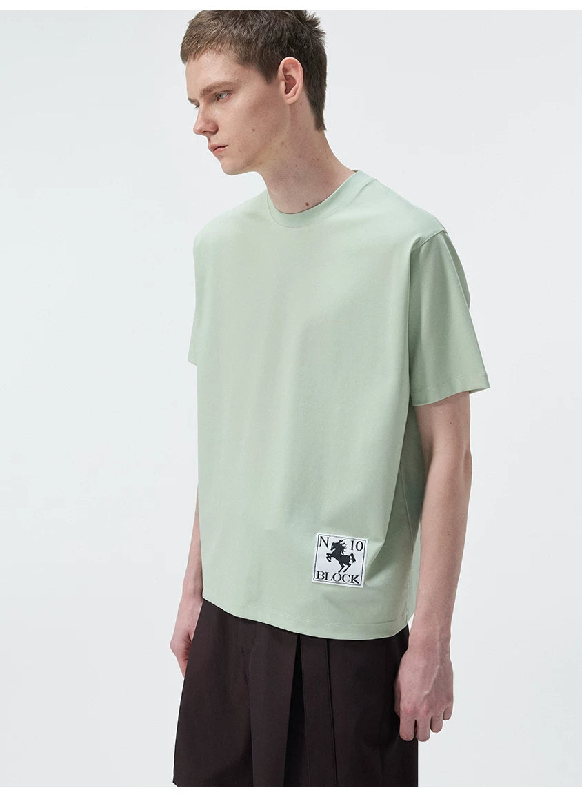 Multi-color Cotton Crew Neck Tees