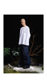 Washed Bamboo Pleated Sash Jeans