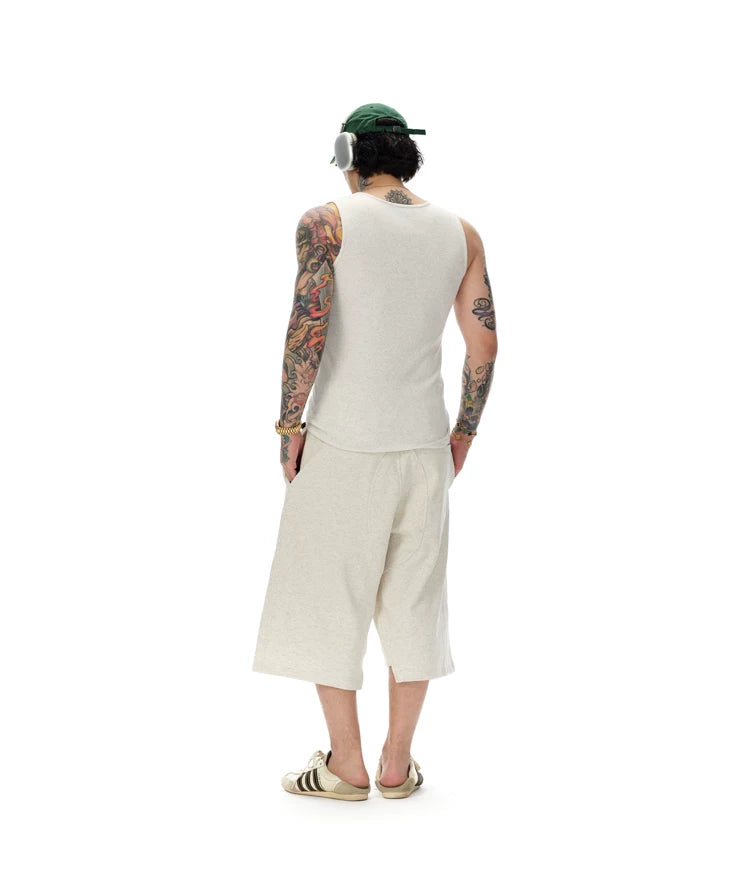 Cropped Terry Bermuda Pants