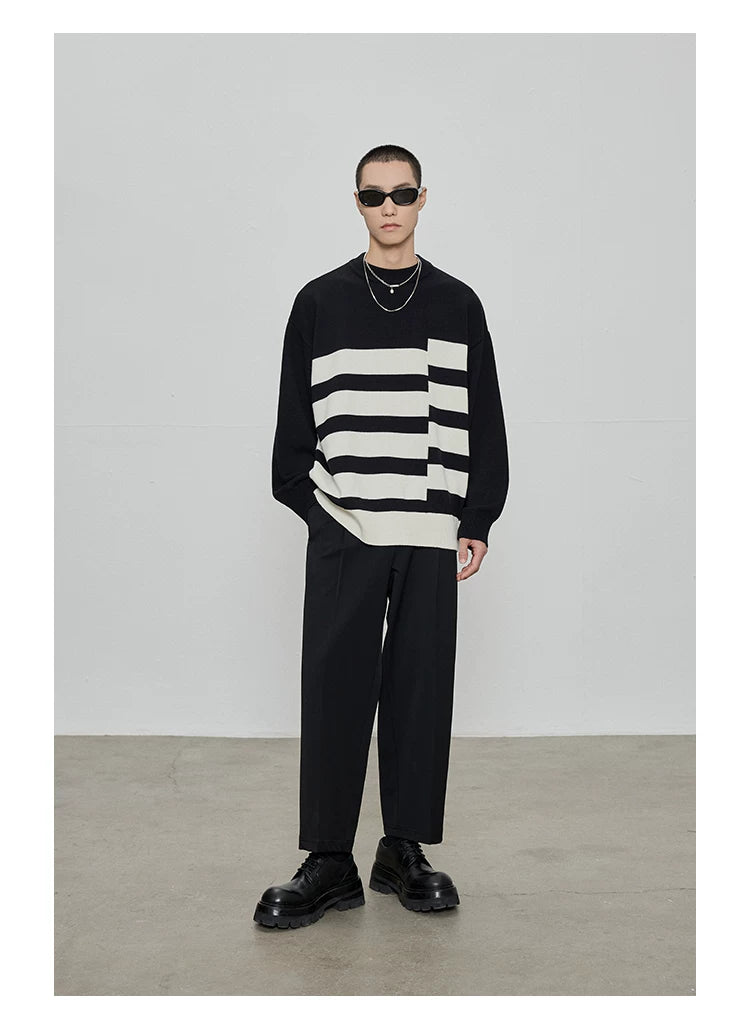 Casual Cropped Elastic Waist Pants