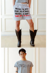 Unisex Vintage Striped Letter Print Boxers