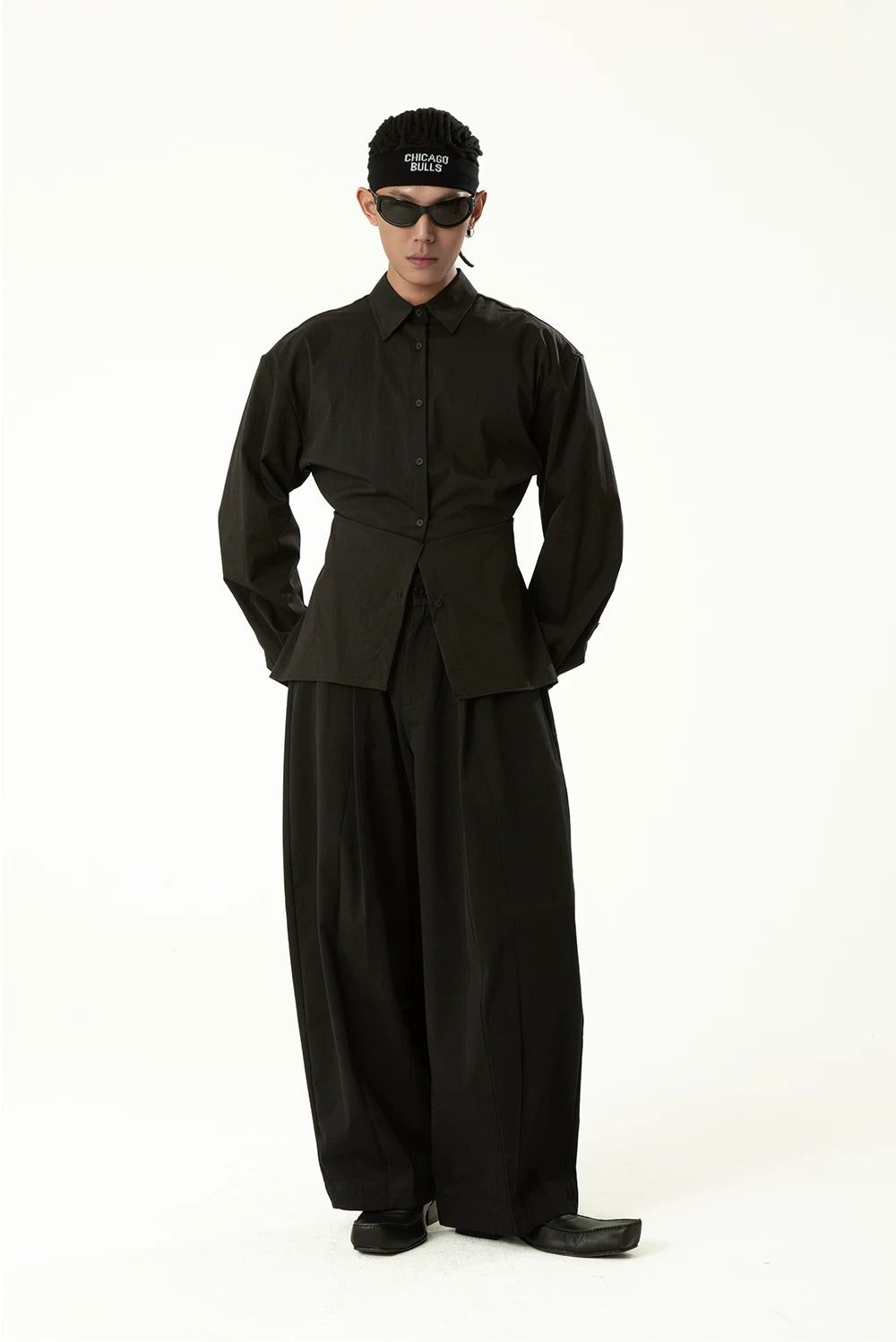 Hourglass Monochrome Long Sleeve Vintage Shirt